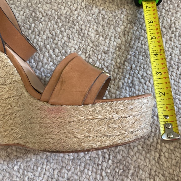 Pour La Victoire Jacqueline luggage nude platform sandals with ankle strap 9M - Picture 13 of 13